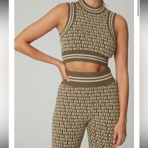 Kith Knit Crop Top with Biker Shorts Set